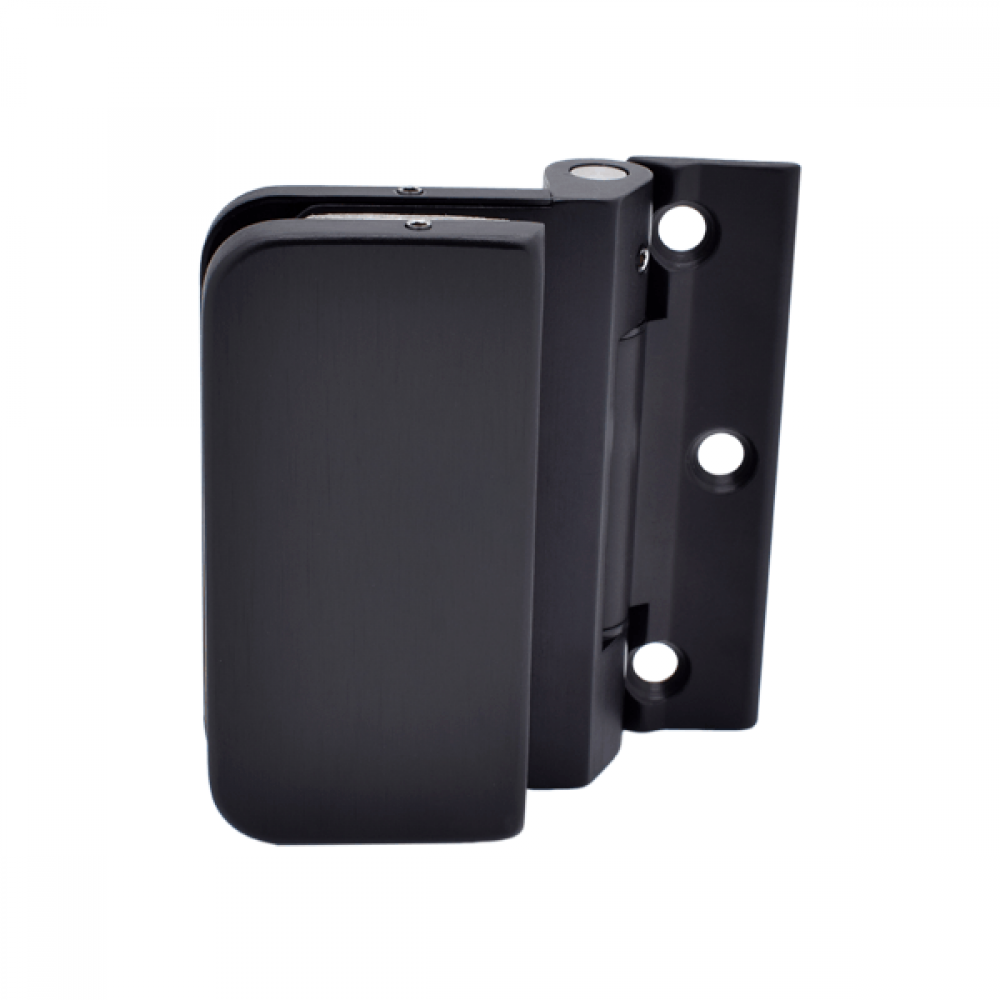 Wall To Glass Hinge - 8-10mm Glass - Matt Black