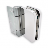Wall To Glass Hinge - 8-10mm Glass- Polished Stainless Steel
