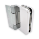 Wall To Glass Hinge - 8-10mm Glass- Polished Stainless Steel