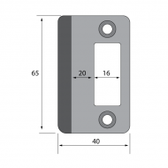 Lever Lock Strike Plate Satin Stainless