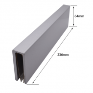 10mm Glass Non Drill Fixing Plate For Overhead Closer