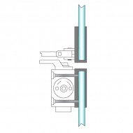 10mm Glass Non Drill Fixing Plate For Over Panel