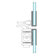 10mm Glass Non Drill Fixing Plate For Over Panel