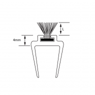 Clear PVC Weather Strip For Brush Seal - 10mm Glass