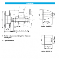 60mm Dia. Flat Head Articulated Bolt For 15 - 22mm Thick Gla