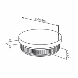 Flat Type Quick Fit Endcap - 48.3mm - 2.0mm - 316SS