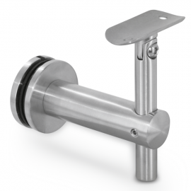 Adjustable Glass To Handrail Bracket - 316SS - 48mm Handrail