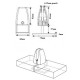 Back2Back Desk Partition Clamp - 4-12mm Thick Panel - Black