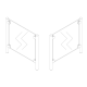 SS Covid Counter Protection Post - End - 1000mm