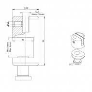 VistaScreen Desk Clamp- 4-10mm Material - RAL9010 White