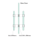 Glass Handle Connectors - Satin Stainless