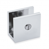 Chrome Support - 30 x 30 x 8 - 12mm Glass