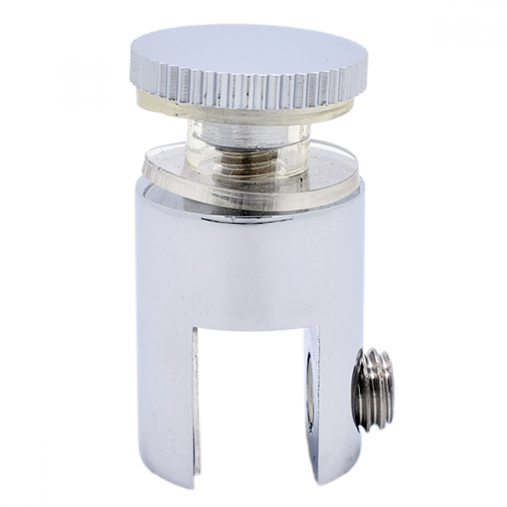 U Type Single Shelf Support - Chrome - 6-10mm Glass