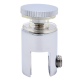 U Type Single Shelf Support - Chrome - 6-10mm Glass