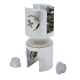 U Type Double Shelf Support - Chrome - 6-10mm Glass