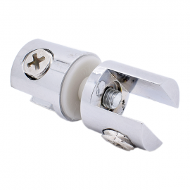 U Type Double Shelf Support - Chrome - 6-10mm Glass