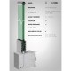 On Level 6020 Surface Mounted Kit - 12mm Glass - Anod Alum