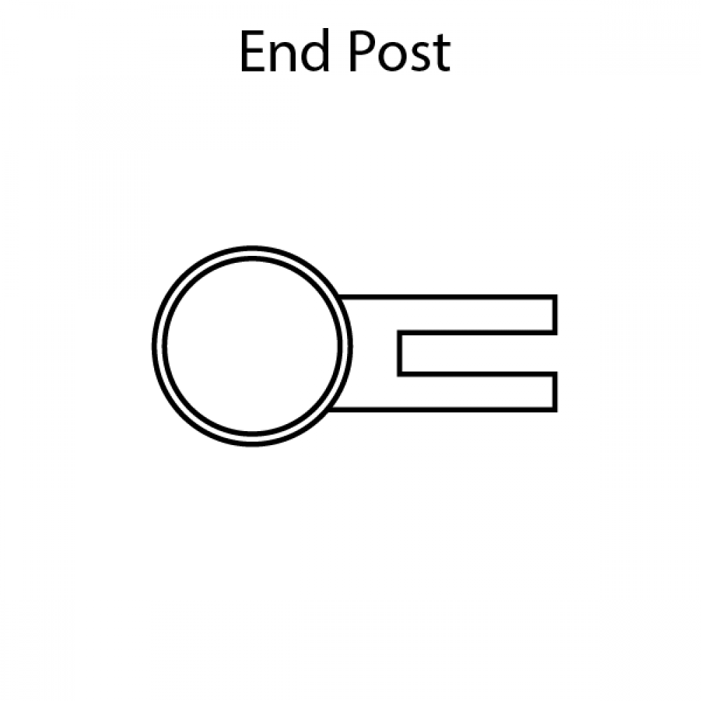 SS Covid Counter Protection Post - End - 1000mm
