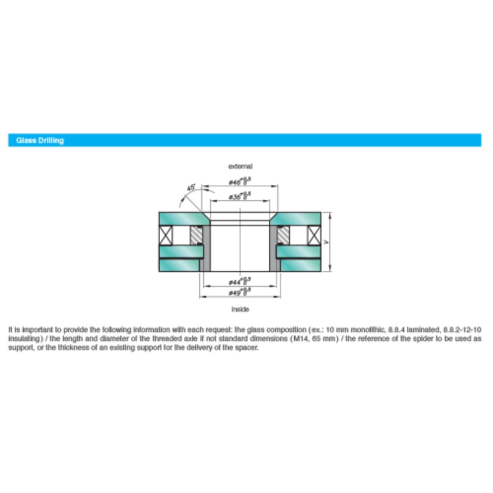 Countersunk Head Articulated Bolt For Insulated Glass Units