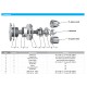Flat Head Articulated Bolt For 8 - 15mm Insulated Glass Unit