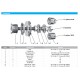 Countersunk Fixed Bolt For 8 - 15mm Thick Glass