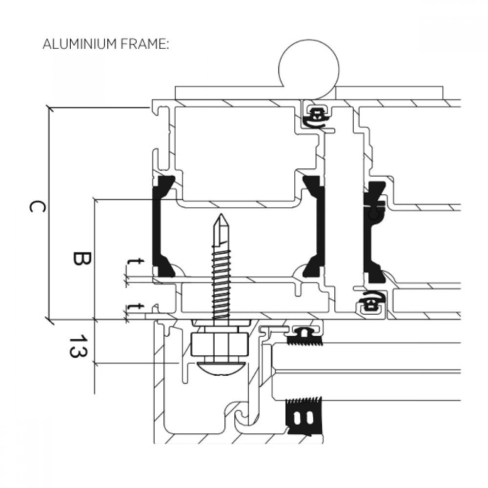 105mm SkyForce Fixing Screw For PVC & Alu With Steel Core