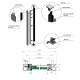 SkyForce Top Mount Balcony Kit 1100mm(H) 15mm Glass-Ant Grey