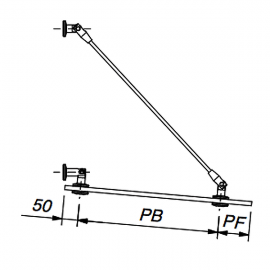 Complete 316 Stainless Steel Canopy Kit for max 13.5mm Glass