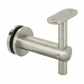 Adjustable Glass To Handrail Bracket - 316SS - Flat Handrail