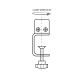 Stainless Steel Desk Partition Clamp - 6/8/10mm Thick Glass