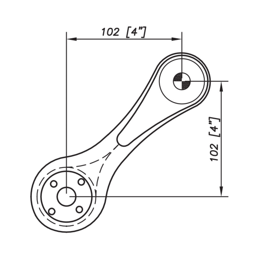 S3000 Spider Bracket Series - 1 Arms 90 Degree - AISI316