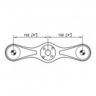 S3000 Spider Bracket Series - 2 Arms 180 Degree - AISI316