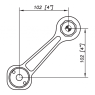 S3001 Evo Spider Bracket Series - 1 Arms 90 Degree - AISI316
