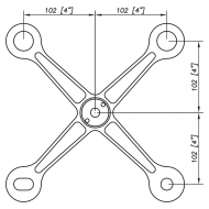 S3001 Evo Spider Bracket Series -4 Arms - AISI316