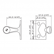 S3100 Spider Bracket Series - 1 Arm 180 Degree - AISI316