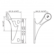 S3100 Spider Bracket Series - 1 Arm - Left - AISI316