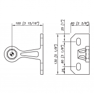 S3101 Evo Spider Bracket Series - 1 Arm 180 Degree - AISI316