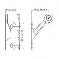 S3101 Evo Spider Bracket Series - 1 Arm - Left - AISI316