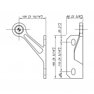 S3101 Evo Spider Bracket Series - 1 Arm - Right - AISI316