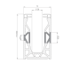 POSIglaze 3 Mtr Side Mount Kit For 12mm Glass, Brushed Alum