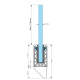 POSIglaze 3 Mtr Side Mount Kit For 12mm Glass, Brushed Alum