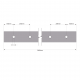 POSIglaze 3 Mtr Side Mount Kit For 12mm Glass, Brushed Alum