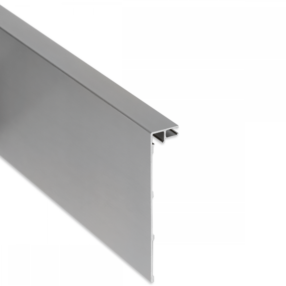 POSIglaze 3 Mtr Side Mount Kit For 12mm Glass, Brushed Alum