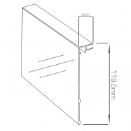 POSIglaze Side Cladding, Brushed Alum Finish