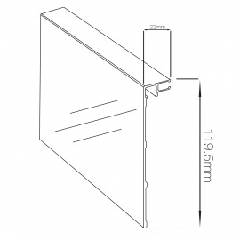 POSIglaze Side Cladding, Brushed Alum Finish