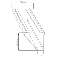 POSIglaze  Side Drilled Bottom Cladding, Brushed Alum Finish