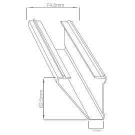 POSIglaze  Side Drilled Bottom Cladding, Brushed Alum Finish