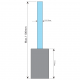 POSIglaze End Cap With Dowels - Stainless Steel