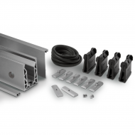 POSIglaze 3 Mtr Side Mount Kit For 12mm Glass, Brushed Alum