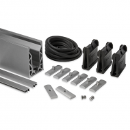 POSIglaze 3 Mtr Surf. Mount Kit For13.5mm Glass, Brush Alum